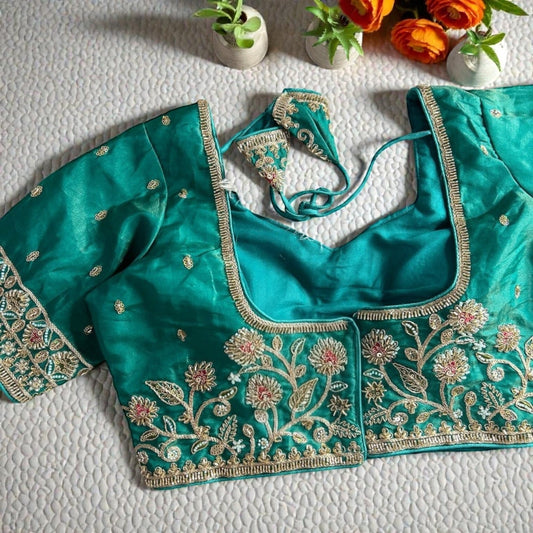 Party wear heavy work blouses by Kurti Connection USA