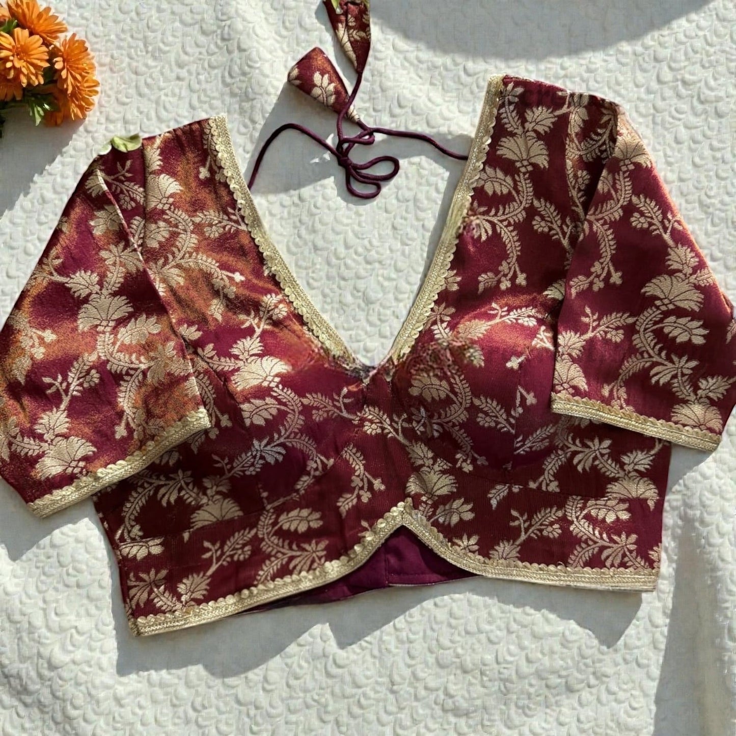 Brocade blouses by Kurti Connection USA