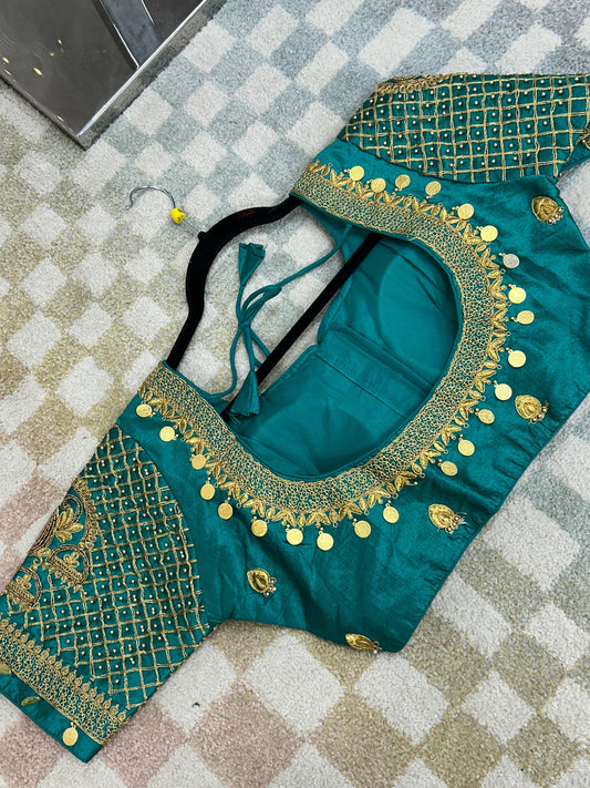 Cotton silk blouse by Kurti Connection USA
