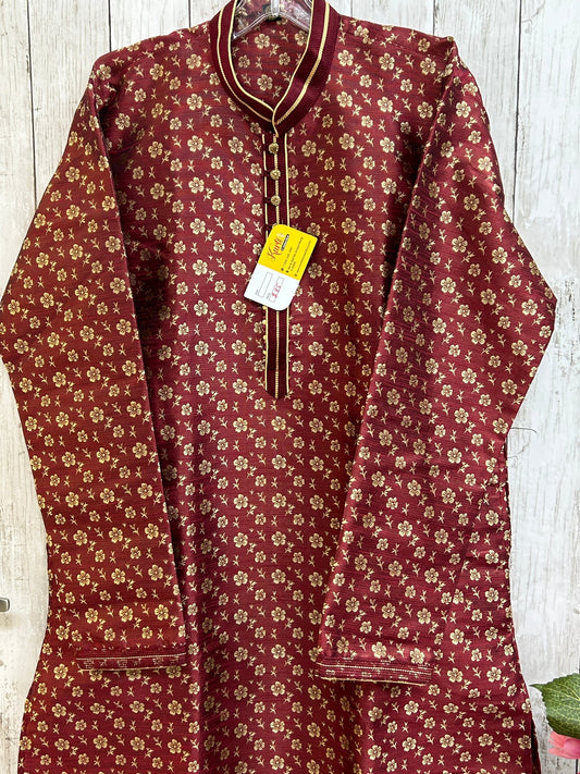 Silk kurta pajama set by Kurti Connection USA