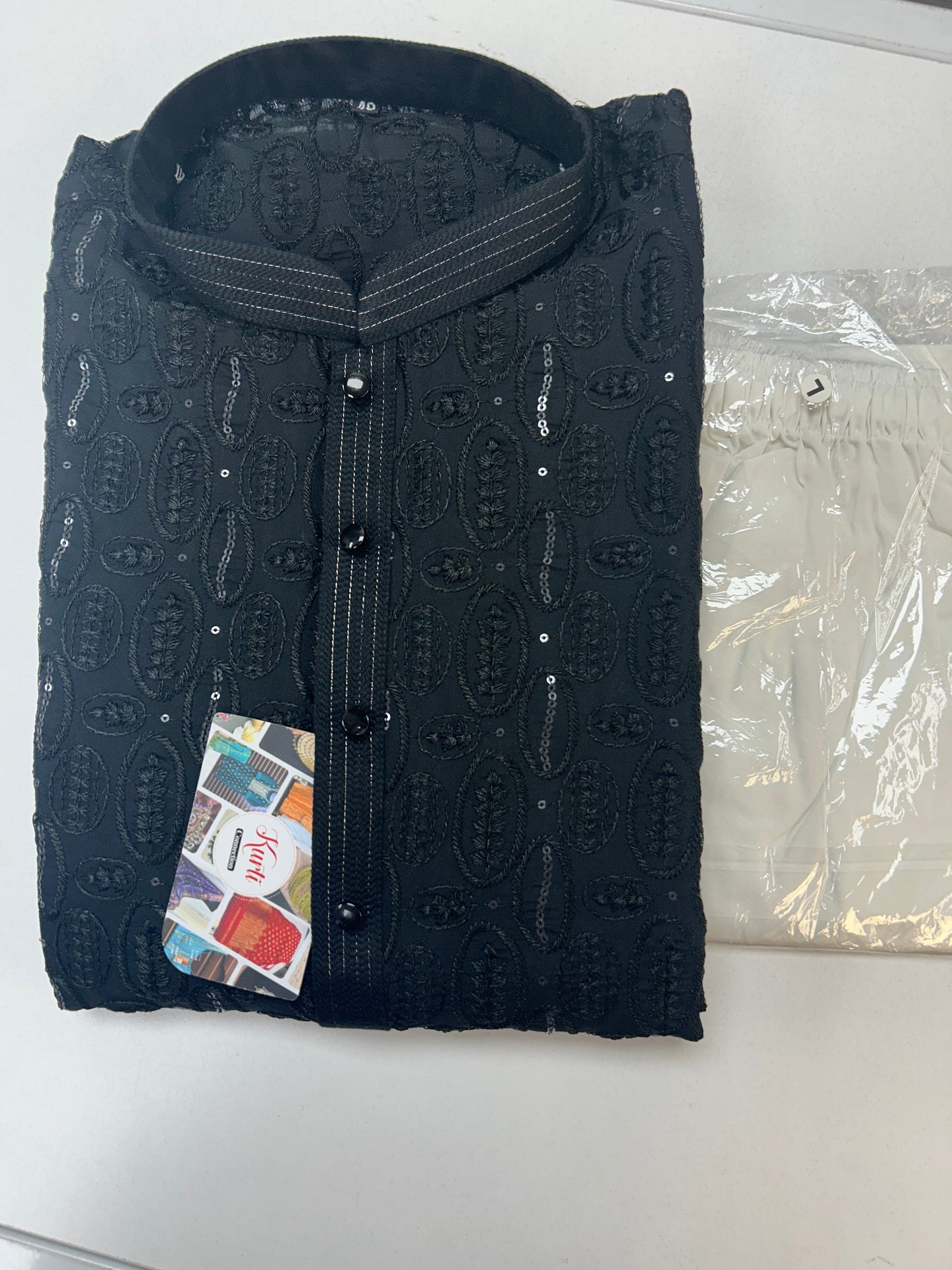 Black kurta set