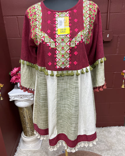 Cotton peplum top : garba
