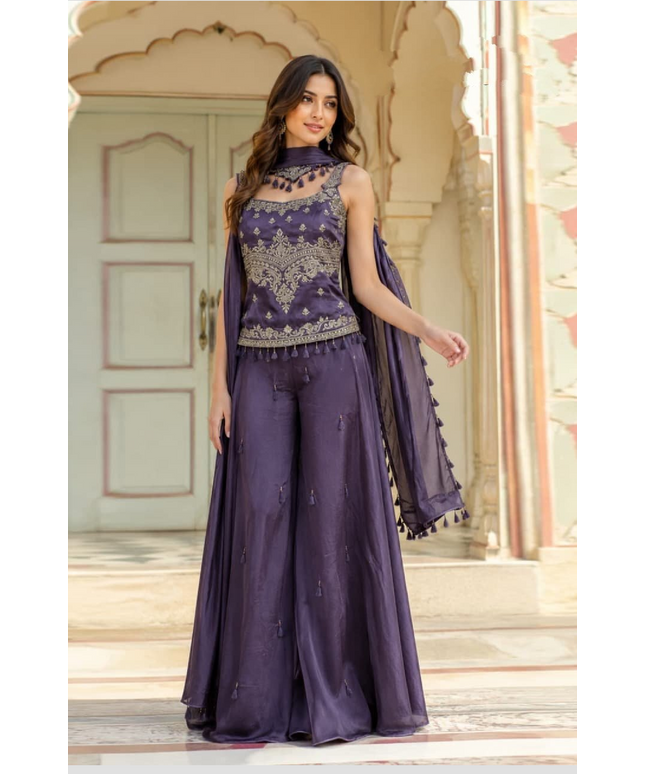Indo western sharara suits