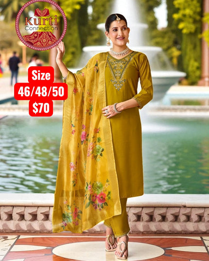 Malhar : Plus size Kurti sets by Kurti Connection USA