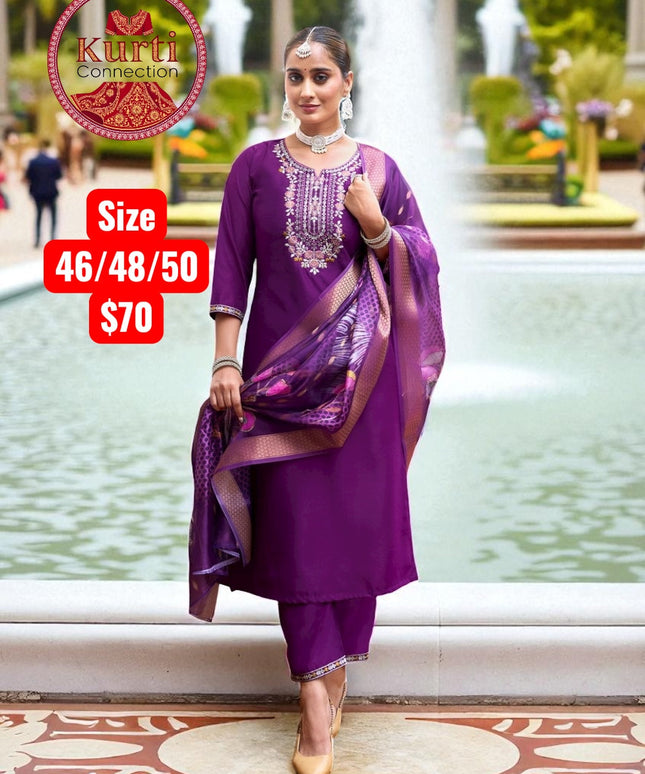 Malhar : Plus size Kurti sets by Kurti Connection USA