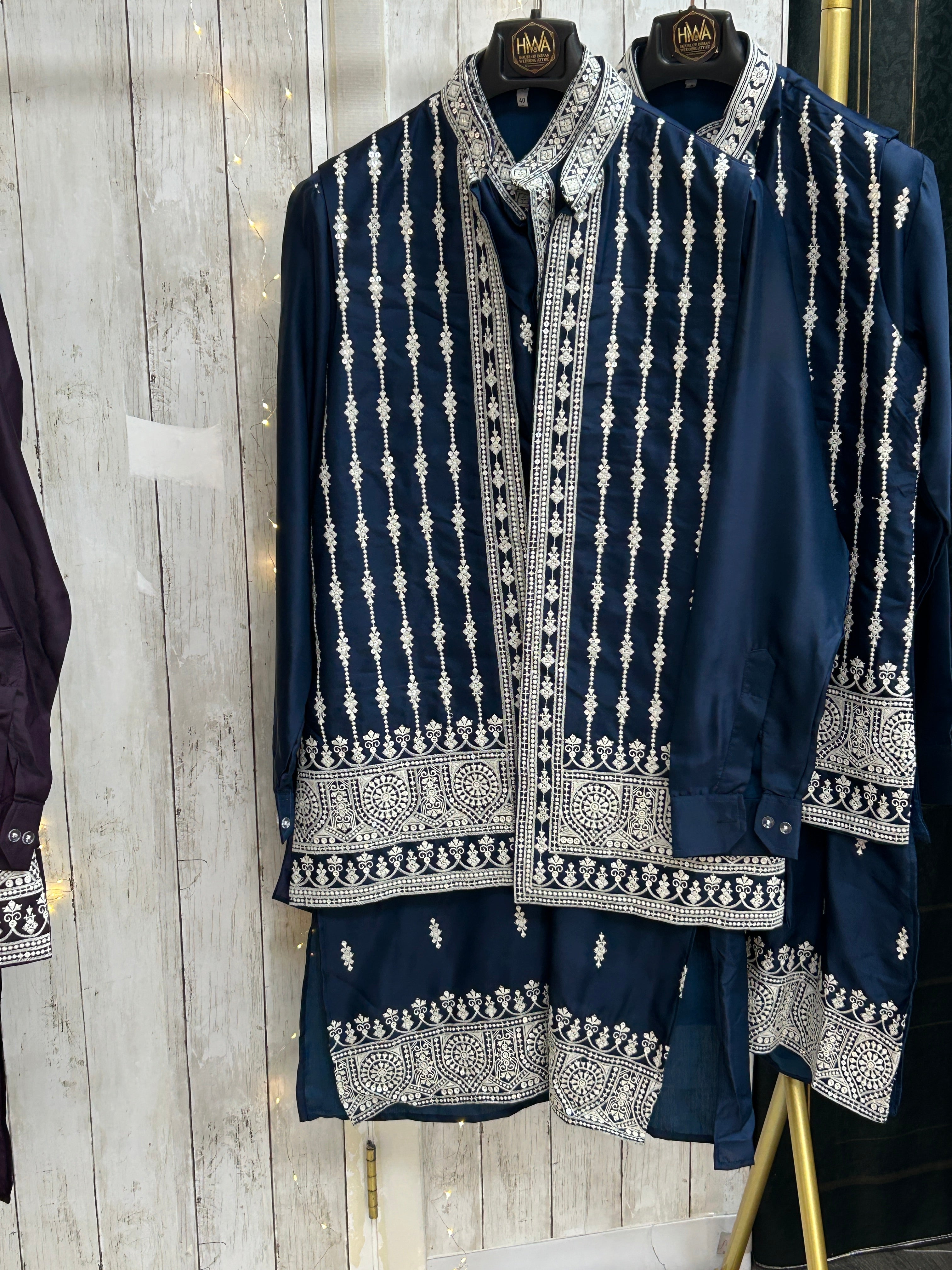 Half jacket kurta set / sherwani