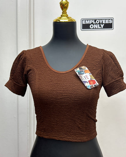 Brown Strechable blouse : for teens
