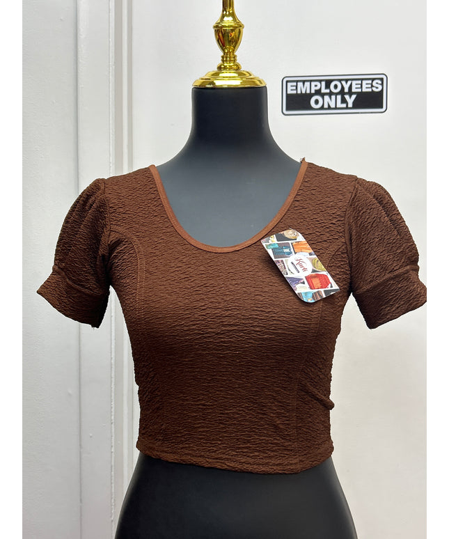 Brown Strechable blouse : for teens