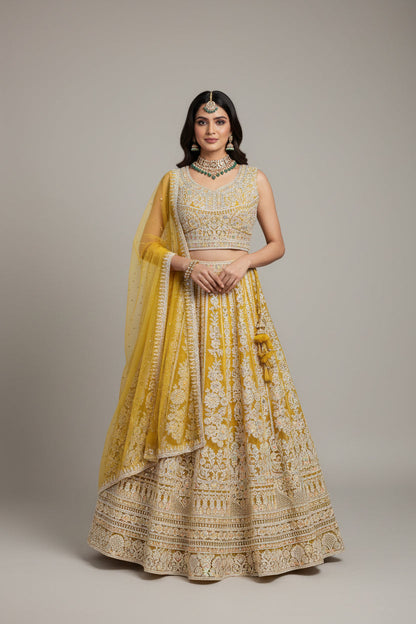 Yellow Lehenga choli set