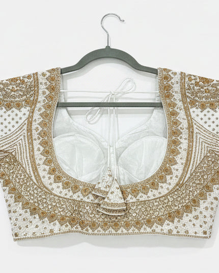 White Blouse : heavy embroidery work