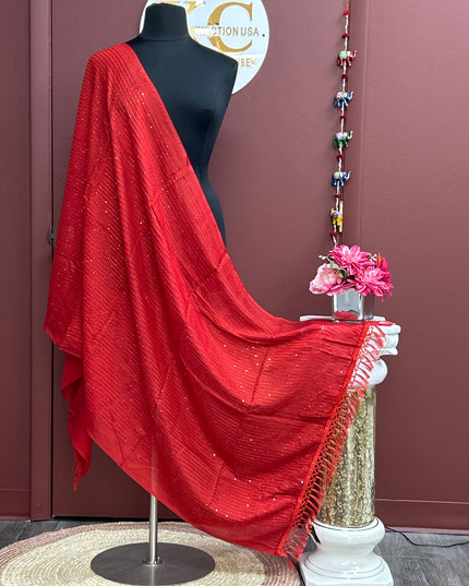 Maroon dupatta