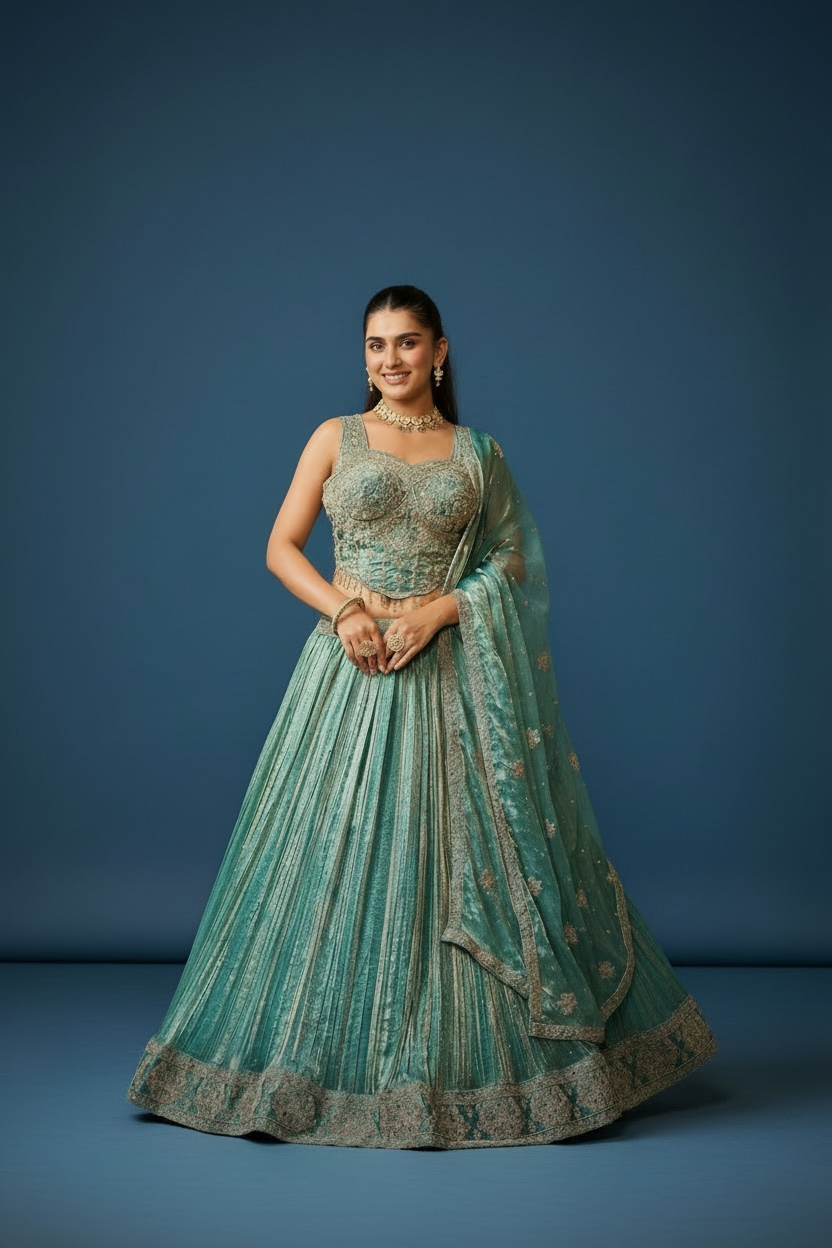 Tissue silk Lehenga choli set