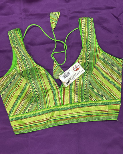Parrot green color blouse