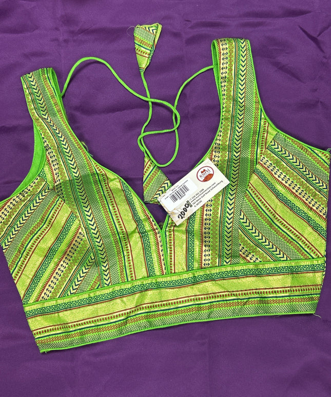 Parrot green color blouse