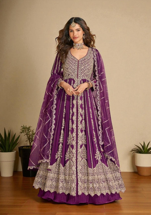 Wedding collection: Mirza: heavy party wear Anarkali dresses by Kurti Connection USA