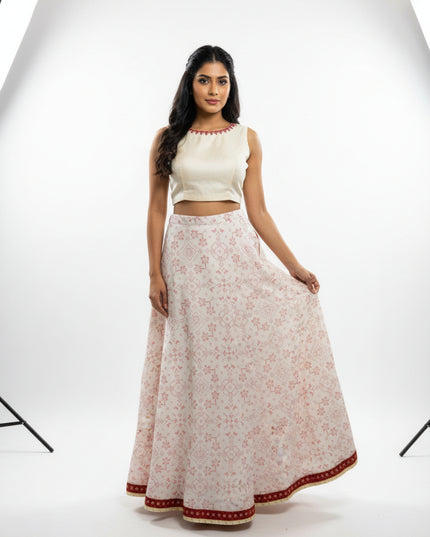 white skirt