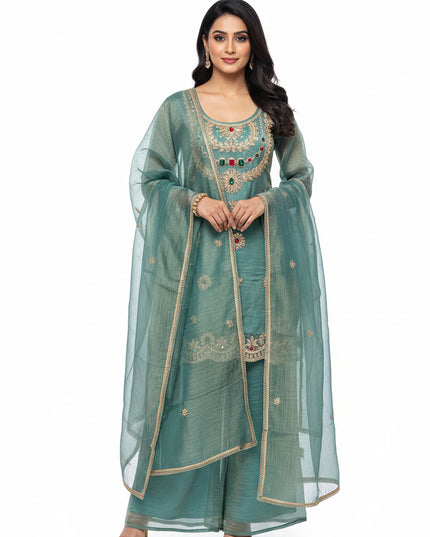 Heavy party wear sharara suit