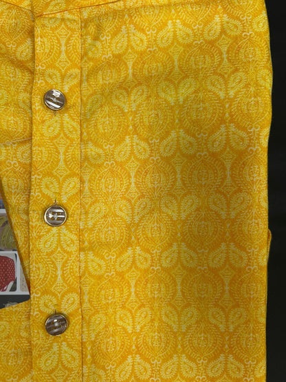 Cotton yellow kurta