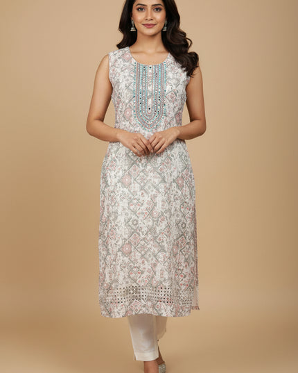 Chikankari work kurti