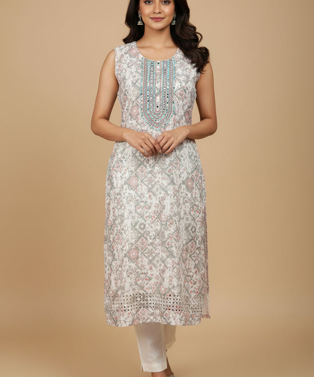 Chikankari work kurti