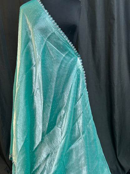 Tissue organza saree by Kurti Connection USA