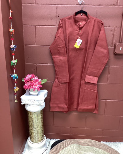 Brown mens kurta with pant
