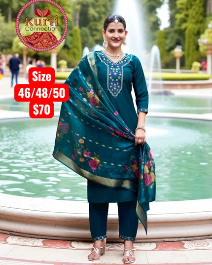 Malhar : Plus size Kurti sets by Kurti Connection USA