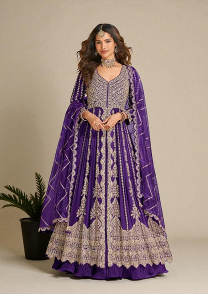 Wedding collection: Mirza: heavy party wear Anarkali dresses by Kurti Connection USA