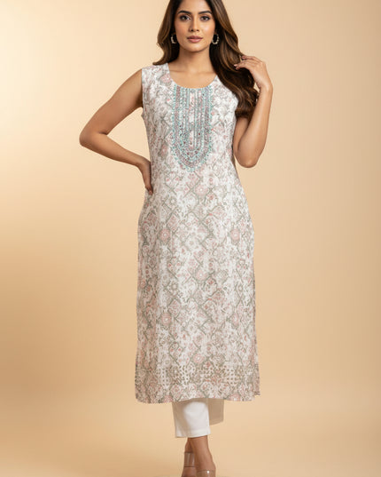 Chikankari work kurti