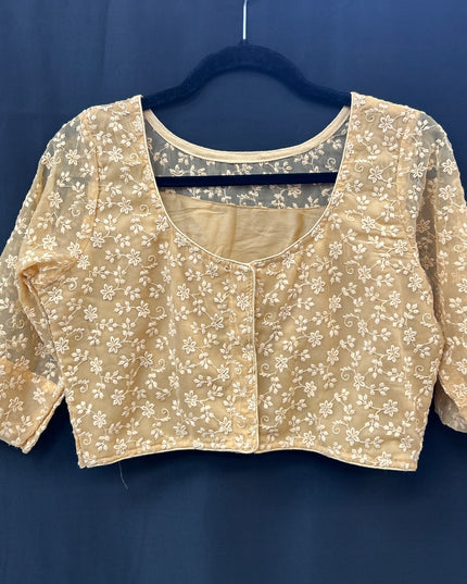Chiffon embroidered blouse