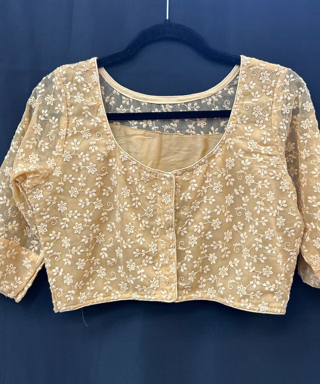 Chiffon embroidered blouse