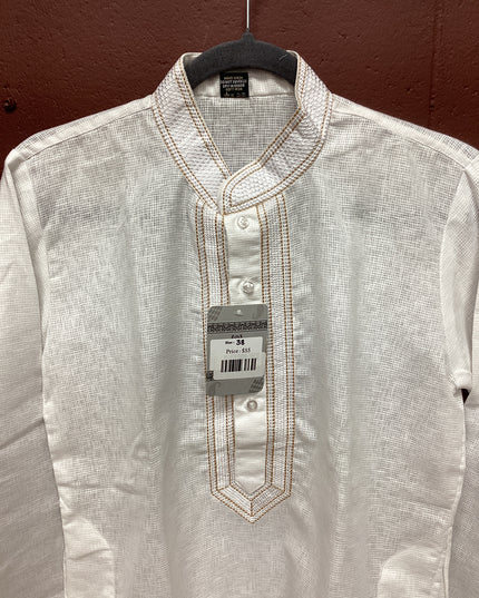 white mens kurta