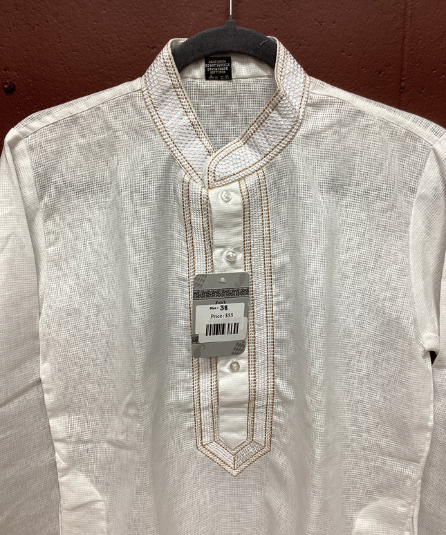 white mens kurta
