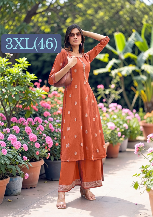 Summer Cotton Kurti plazzo set