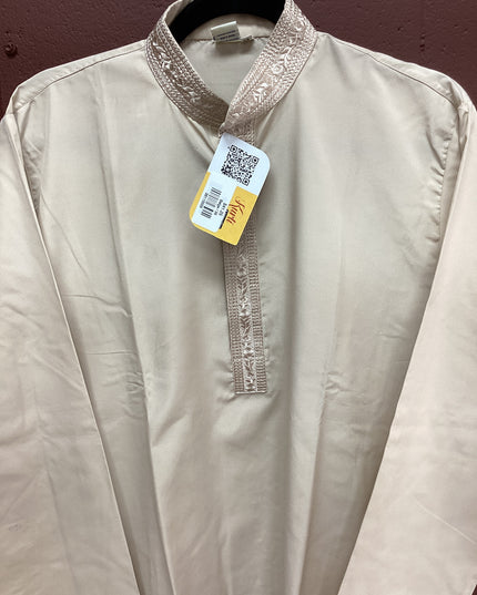 Beige mens kurta with pant