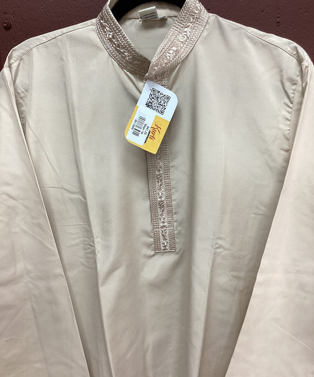 Beige mens kurta with pant