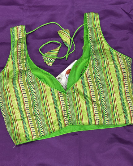 Parrot green color blouse