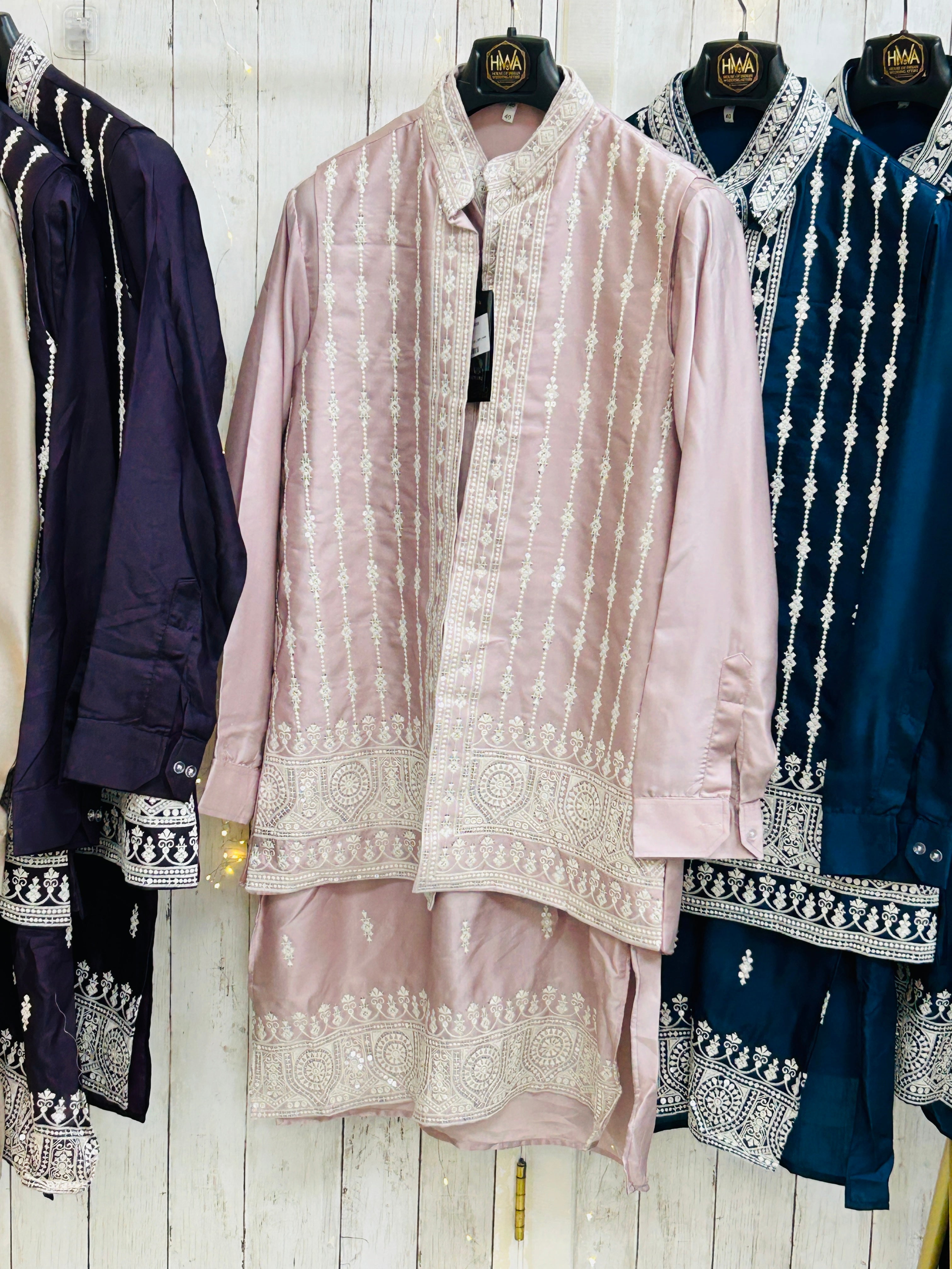 Half jacket kurta set / sherwani