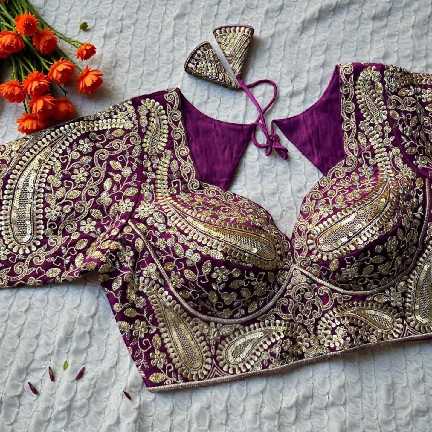 Party wear heavy work blouses by Kurti Connection USA