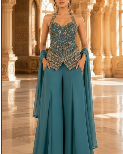Indo western sharara set