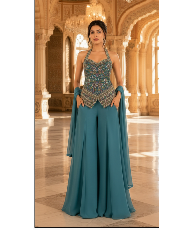 Indo western sharara set