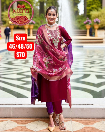 Malhar : Plus size Kurti sets by Kurti Connection USA