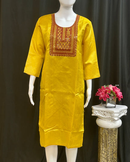 Chanderi silk kurti by Kurti Connection USA