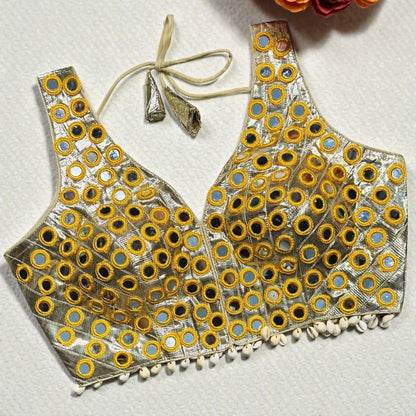 Mirror and shells work blouses by Kurti Connection USA