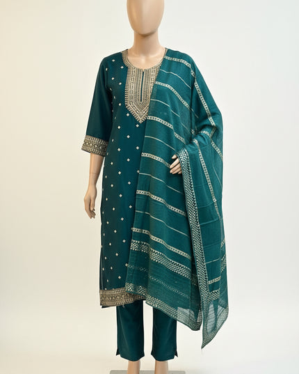 Chinon silk salwar suit set