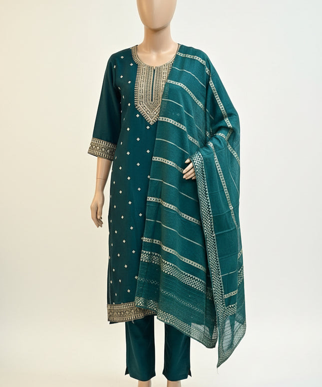 Chinon silk salwar suit set