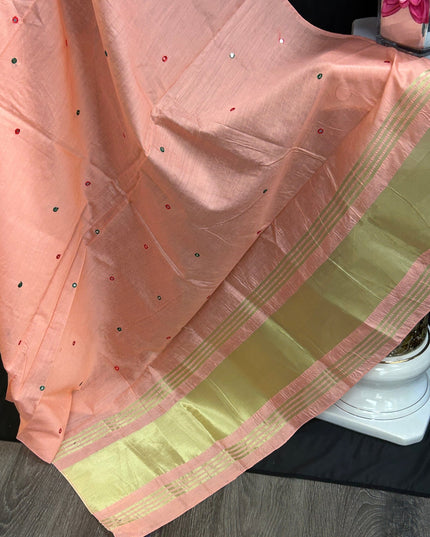 Cotton silk dupatta with small mirrors by Kurti Connection USA