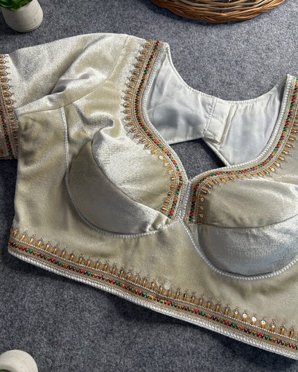 Velvet designer blouses