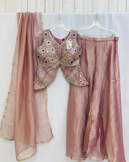 Stone embellished sharara set
