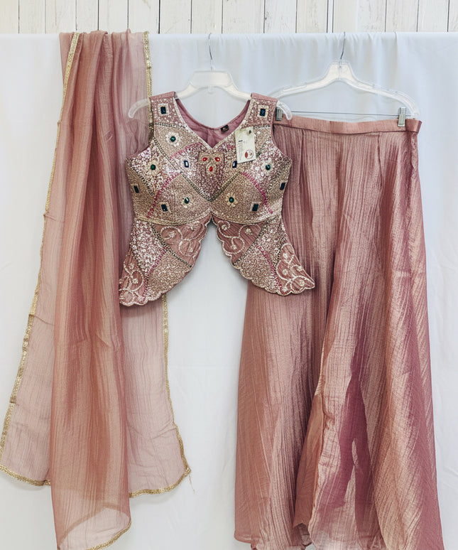Stone embellished sharara set